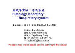 組織學實驗：呼吸系統 Histology laboratory : Respiratory system