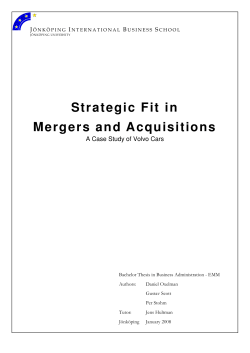 Strategic Fit in Mergers and Acquisitions