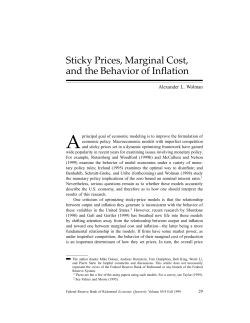 Sticky Prices, Marginal Cost, and the Behavior of