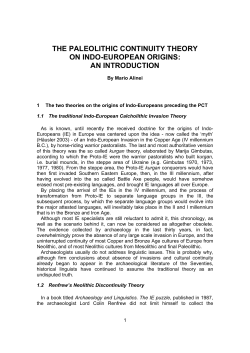 the paleolithic continuity theory on indo
