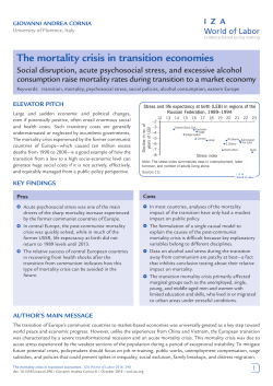 The mortality crisis in transition economies