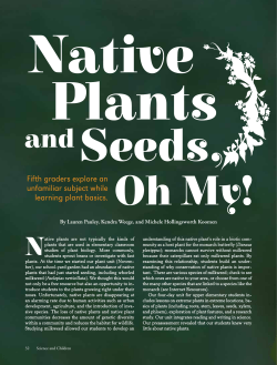 Fifth graders explore an unfamiliar subject while learning plant basics.