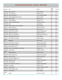 Accelerated Reader Book List ‐ By Level – March 2010