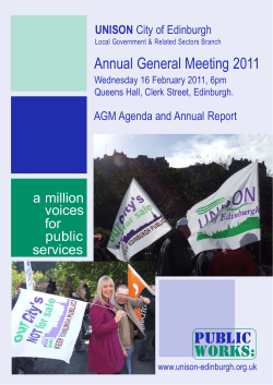 the Agenda 2011 and Annual Report 2011