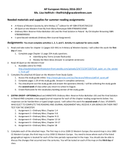 AP European History 2016-2017 Ms. Lisa Helfrich&mdash;lhelfrich