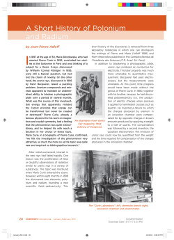 A Short History of Polonium and Radium