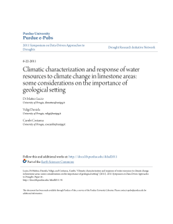 Climatic characterization and response of water - Purdue e-Pubs