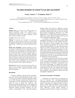 Savanna dynamics in central Texas: just succession?