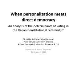 When personalization meets direct democracy An analysis