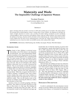 Maternity and work: The impossible challenge of Japanese women