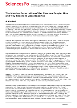 How and why Chechens were Deported