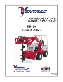 kh150 auger drive