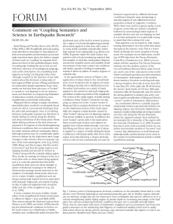 Comment on &ldquo;Coupling Semantics and Science in Earthquake