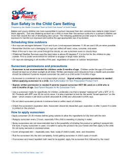 Sun Safety - ND Child Care Aware