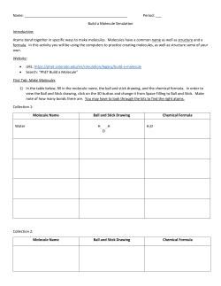 Build a Molecule Simulation Introduction