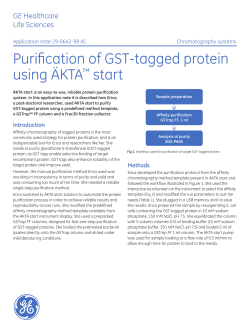 Application note: Purification of GST