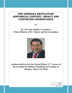 The Grenada Revolution Historical Context Impact and Continuing