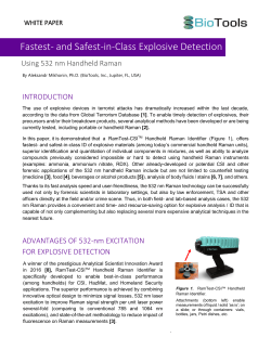 Fastest- and Safest-in-Class Explosive Detection
