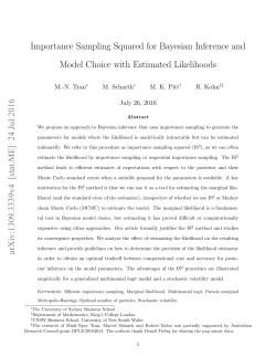 Importance Sampling Squared for Bayesian
