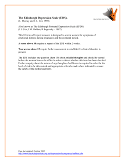 The Edinburgh Depression Scale (EDS).