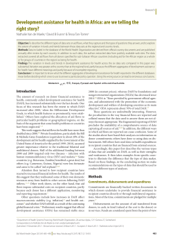 Development assistance for health in Africa