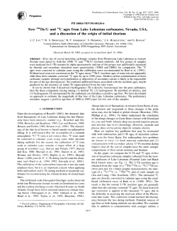 New 23&deg;Th/U and t4c ages from Lake Lahontan carbonates, Nevada