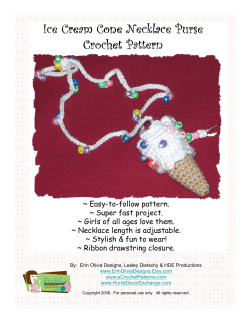 Ice Cream Cone Necklace Purse Crochet Pattern