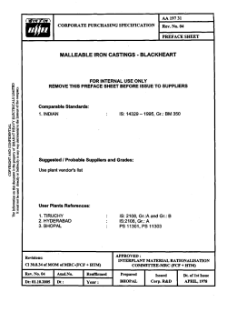 MALLEABLE IRON CASTINGS