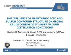 the influence of naphthenic acid and sulfur compound structure on