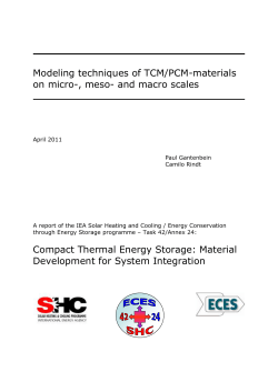 Numerical Modelling in Thermal Energy Storage for heating and