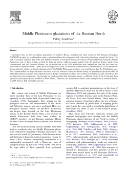 Astakhov V. 2004. Middle Pleistocene glaciations of the Russian