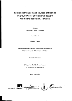 Spatial distribution and sources of fluoride in groundwater of the