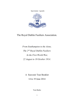 From Southampton to the Aisne - the Royal Dublin Fusiliers