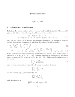q-combinatorics