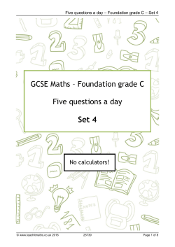 Foundation grade C Five questions a day