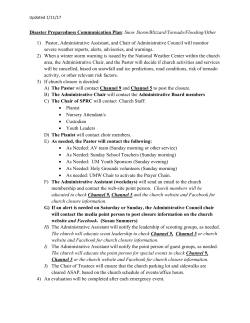 Communication Plan for Church Closures