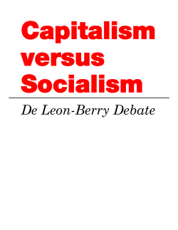 Capitalism vs. Socialism