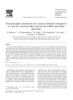First-principles calculations for vacancy formation energies in Cu