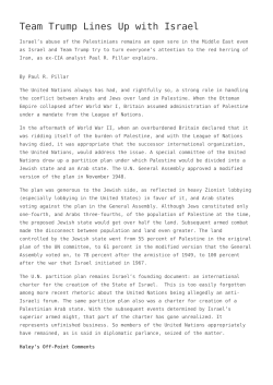 Team Trump Lines Up with Israel,Risk of Baiting