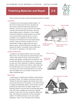 Thatching Materials and Repair 2 - Aylesbury Vale District Council
