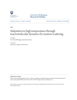Adaptation to high temperatures through macromolecular dynamics