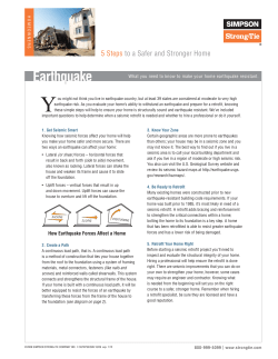 5 Steps to a Stronger Home &ndash; Earthquakes