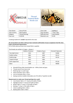 Thread Painted Moth - Needs List