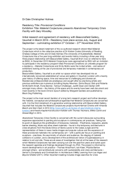 Material Conjectures presents Abandoned Tem