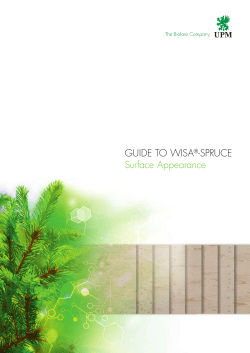 GUIDE TO WISA&reg;-SPRUCE Surface Appearance