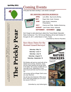 T he P rick ly P ea r - Texas Master Naturalist