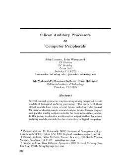 Silicon Auditory Processors as Computer Peripherals