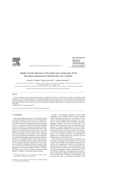 Studies on the structure of the plant wax nonacosan-10-ol, the