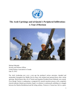 The Arab Uprisings and al-Qaeda`s Peripheral Infiltration: A Tour d