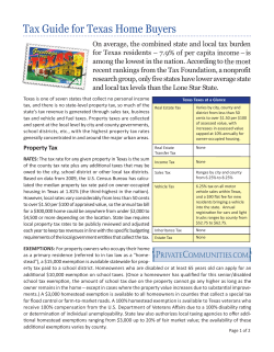 Tax Guide for Texas Home Buyers